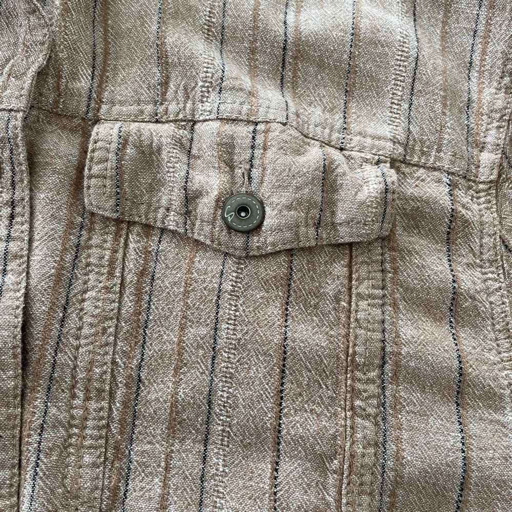 Linen Blend Tan Jacket - Picture 6 of 8